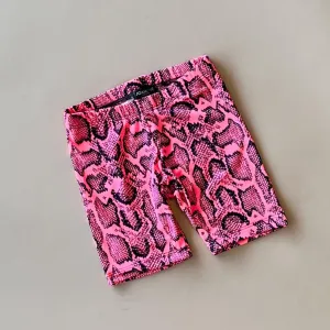 Biker Shorts | Kids | Snake Neon