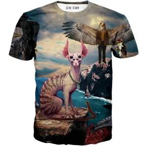 Birds With Cat T-Shirt