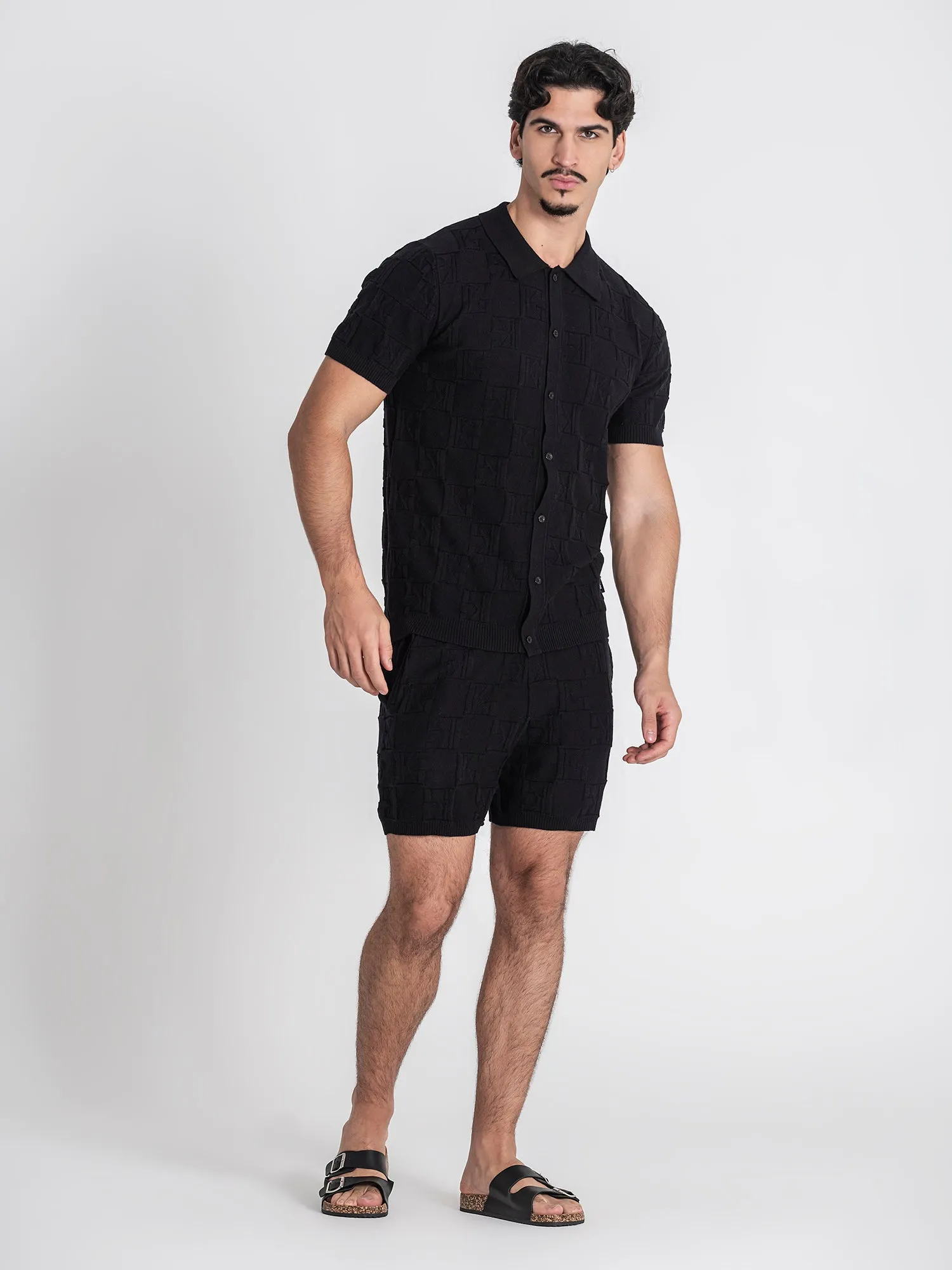 Black Clone Knit Twinset