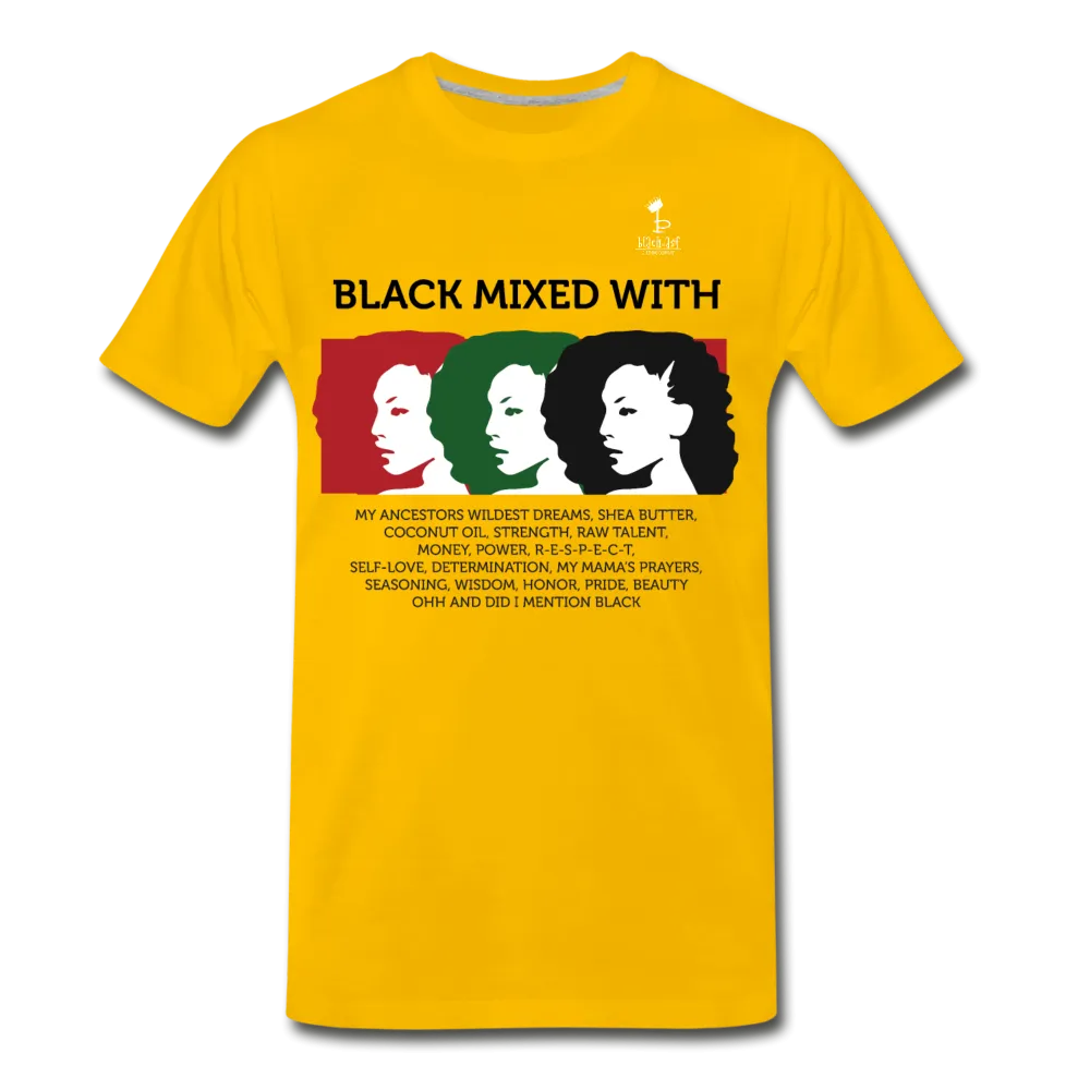 Black Mixed With - Premium T-Shirt - Light Background