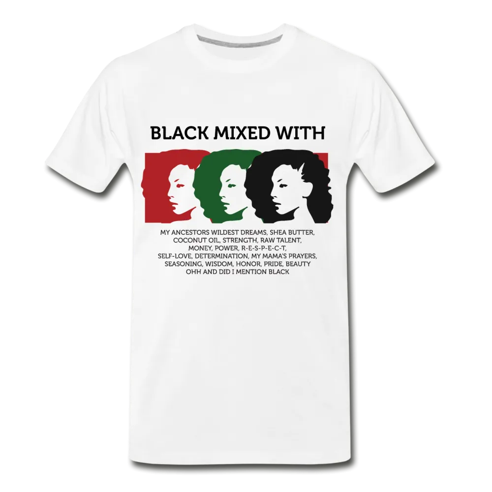 Black Mixed With - Premium T-Shirt - Light Background