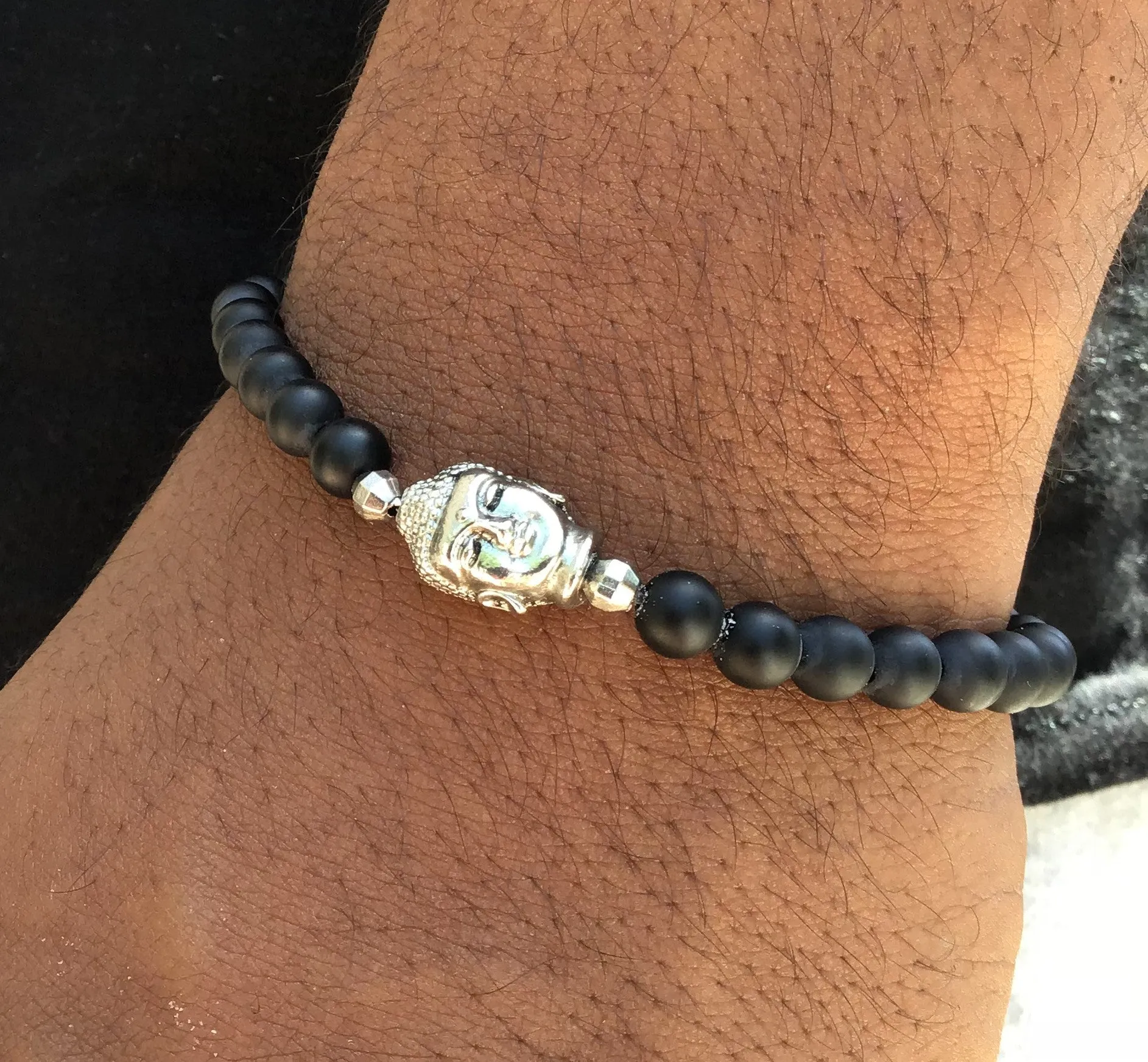 Black Onyx  Buddha 6mm
