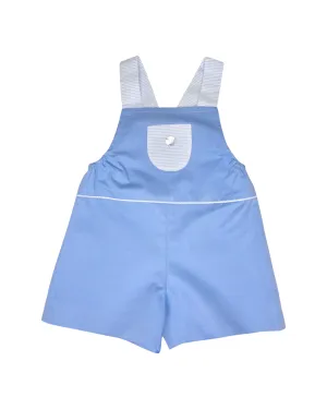 Blue Cotton Dungaree Shorts