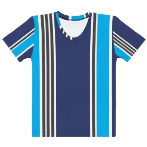 Blue Lines Vertical - Sustainably Made Women’s Short Sleeve Tee