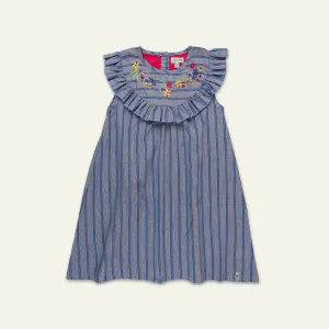 Blue Stripe Print Dress