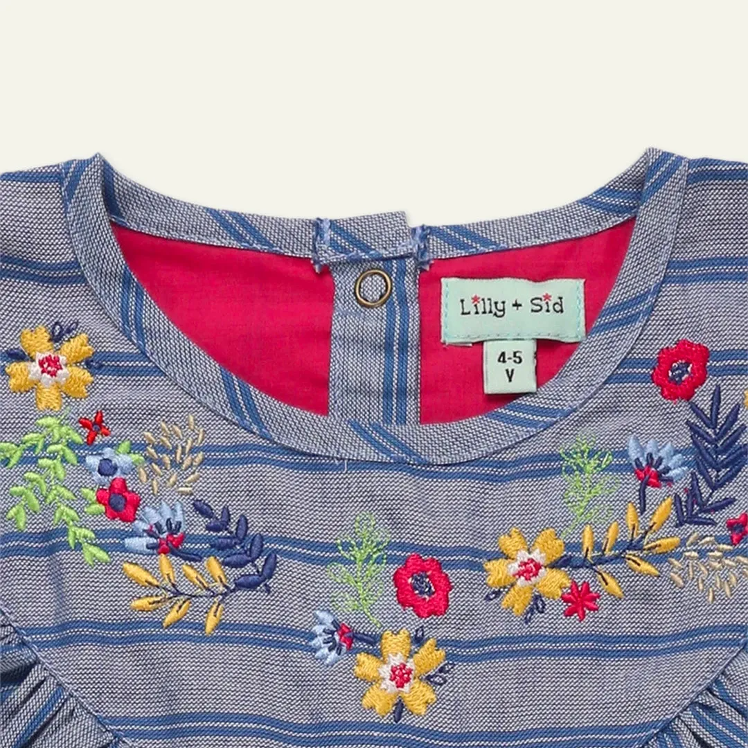 Blue Stripe Print Dress