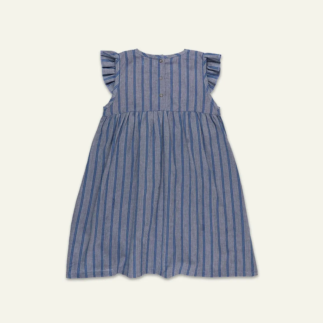 Blue Stripe Print Dress
