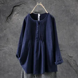 Boho-chic blouse with button-front and ruffles