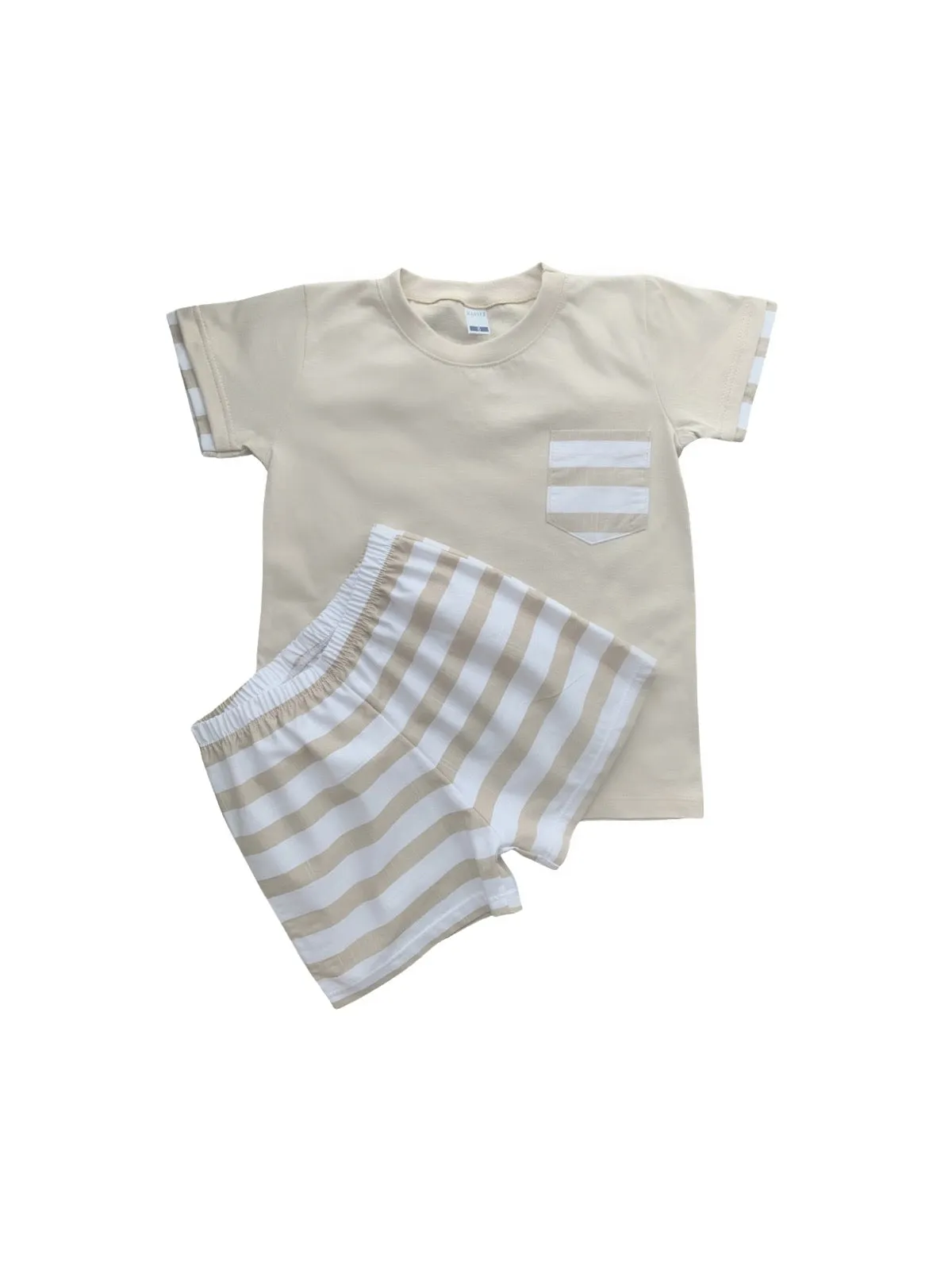 Boys Beige Short Sets