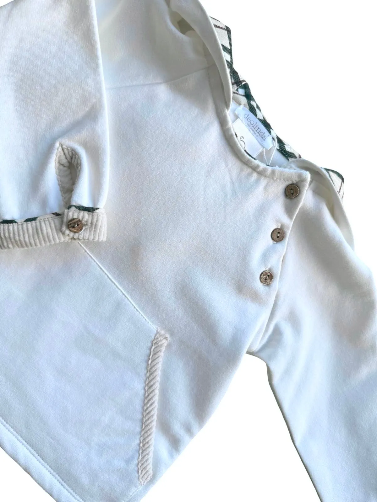 Boys Cream & Beige Shorts Set