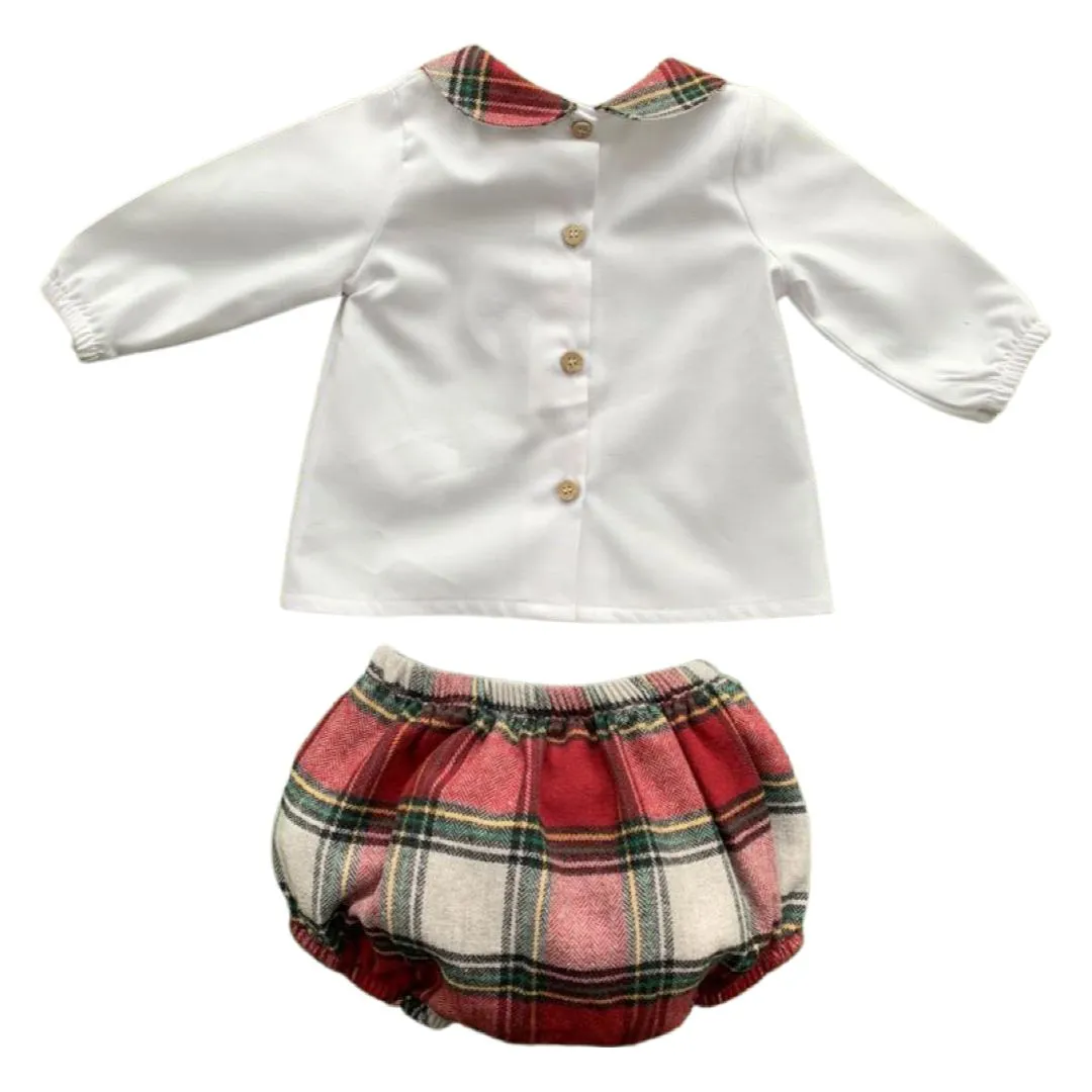 Boys Red Tartan Short Set