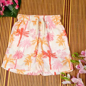 Boys Tree Printed Short Snow White Pink
