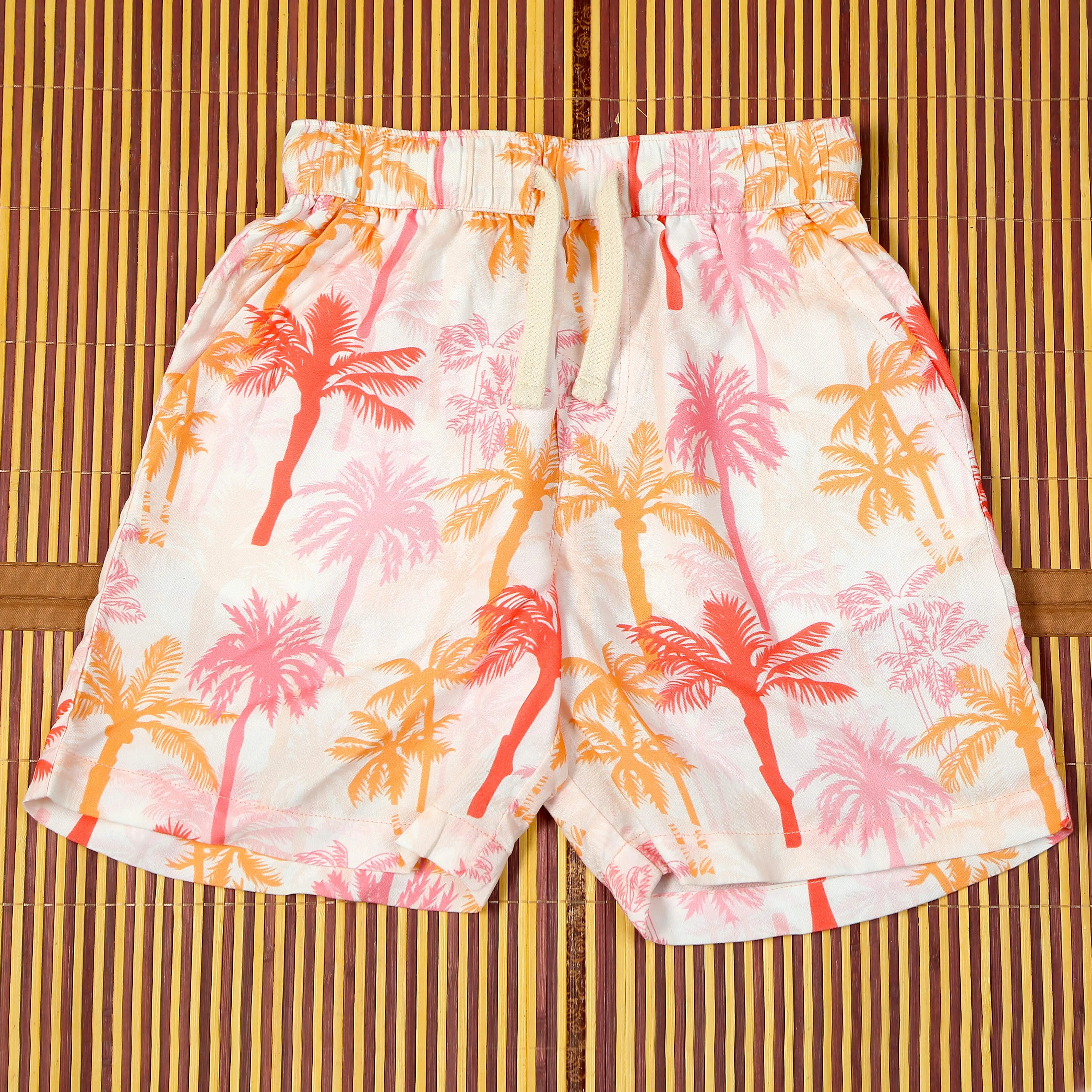 Boys Tree Printed Short Snow White Pink