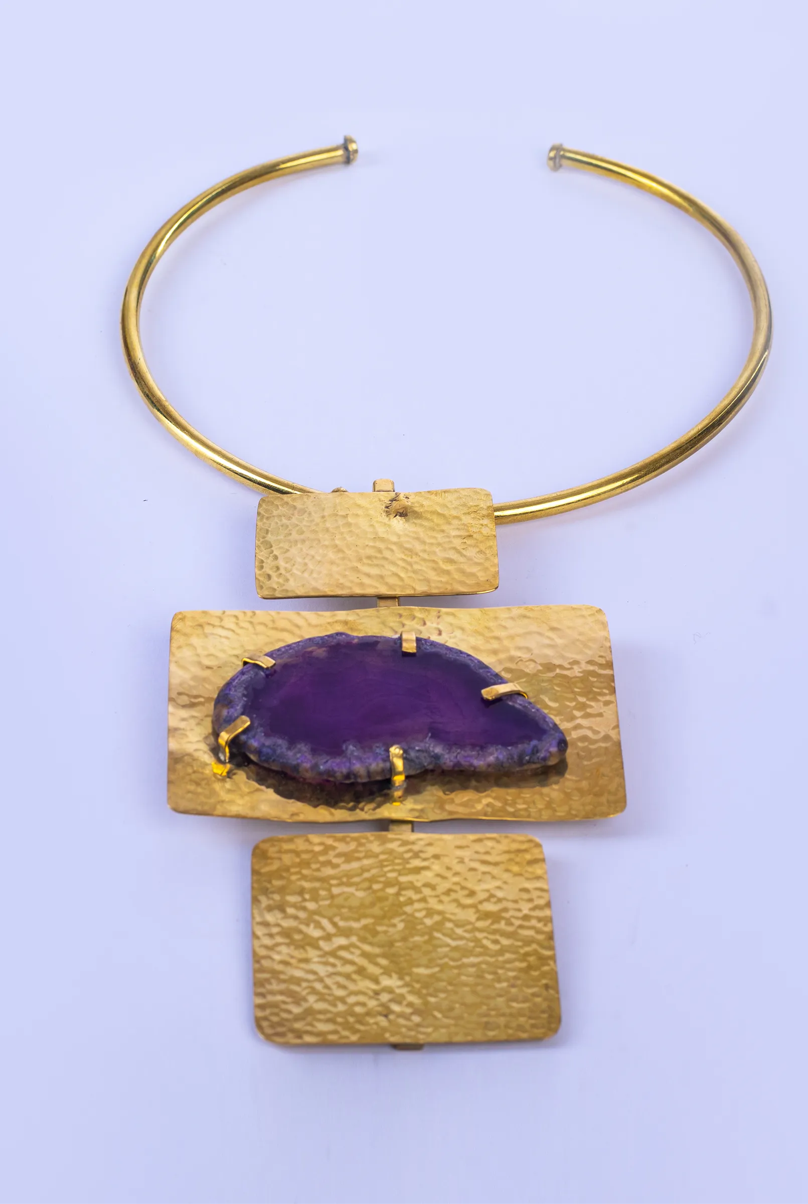 Brass Agate Layered Choker