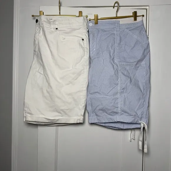 Bundle of four St. John’s Bay Bermuda style shorts size 24W Petite NEW