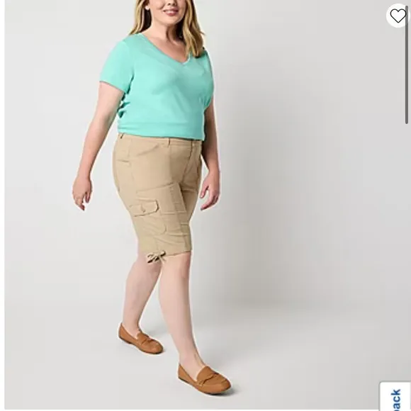 Bundle of four St. John’s Bay Bermuda style shorts size 24W Petite NEW