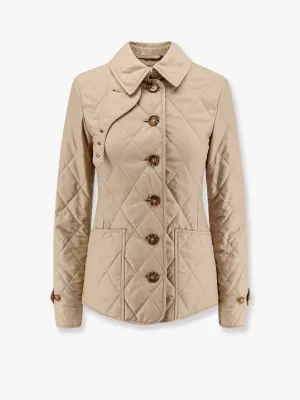 Burberry Fernleigh Quilted Jacket With Check Lining