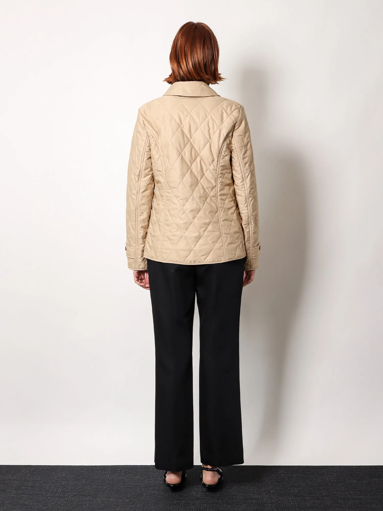 Burberry Fernleigh Quilted Jacket With Check Lining