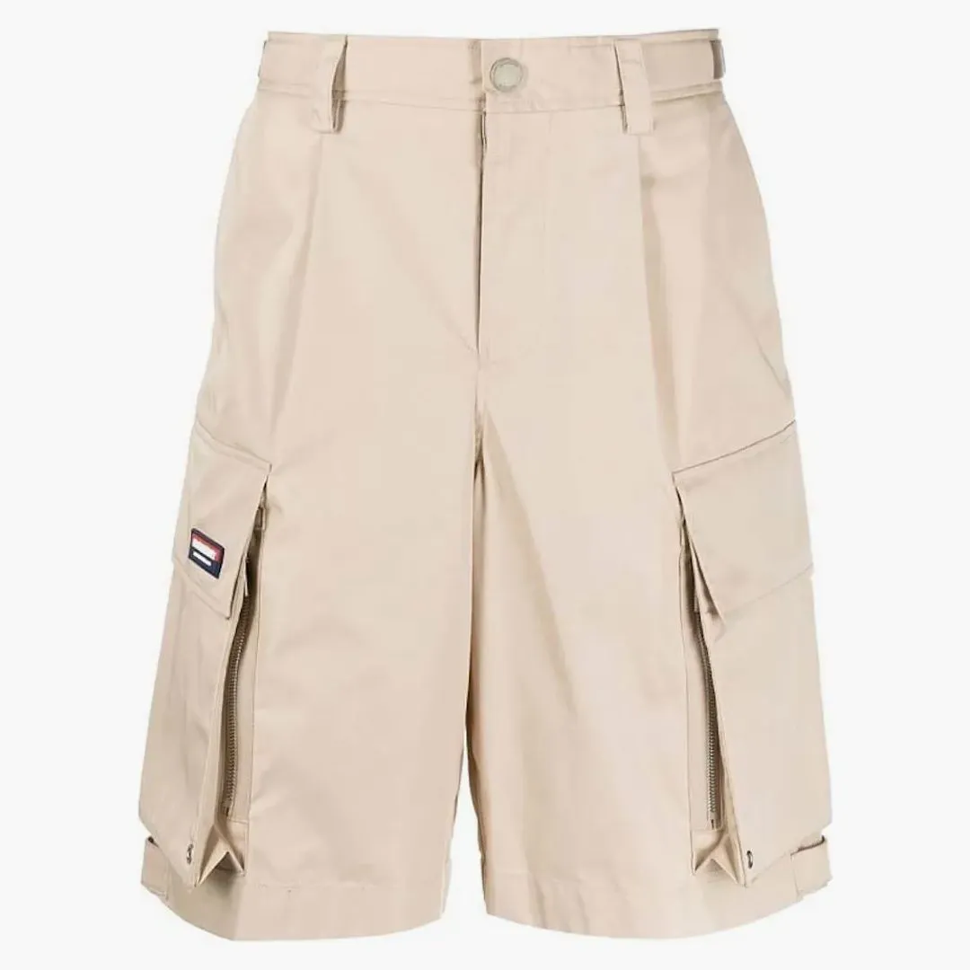 Burberry Technical Cotton Shorts Soft Fawn