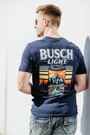 Busch Light Can T-Shirt for Men in Navy Blue | 3371-NAVY
