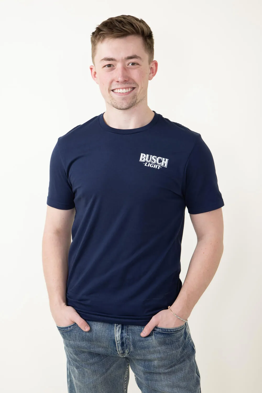 Busch Light Can T-Shirt for Men in Navy Blue | 3371-NAVY