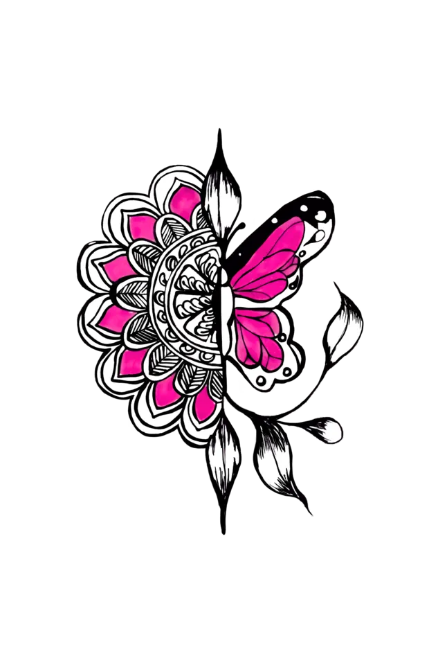 Butterfly Doodle - Unisex Classic T-Shirt - Dark