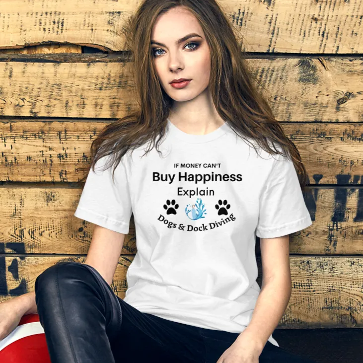 Buy Happiness w/ Dogs & Dock Diving T-Shirts - Light