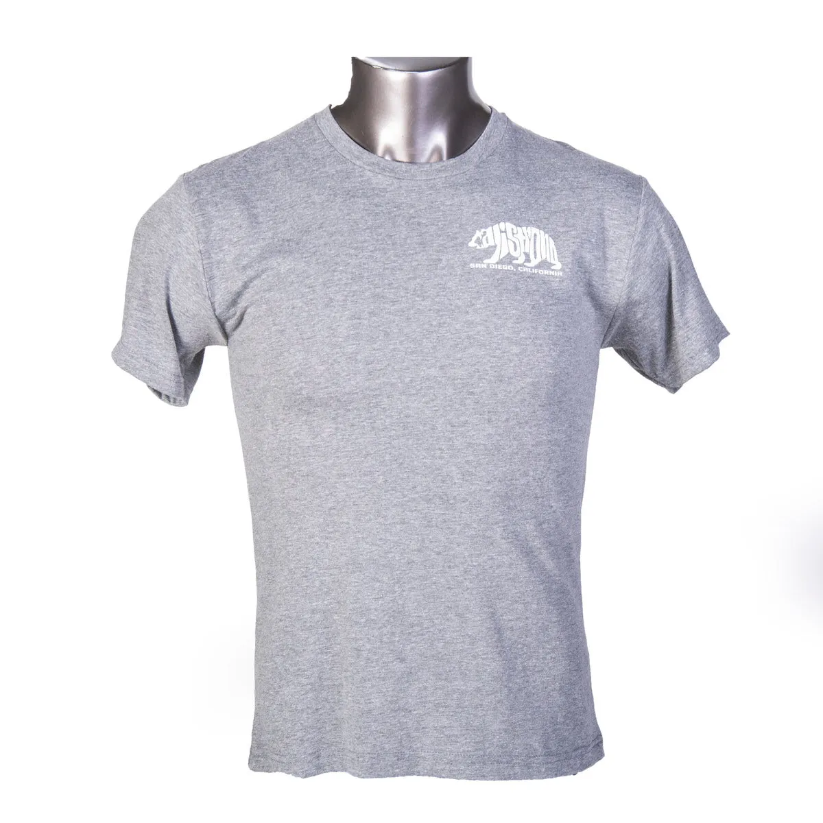 CALI Strong Word Bear Performance T-shirt Gray Heather Glow in the Dark