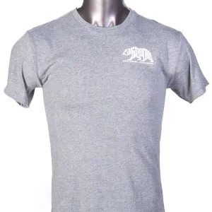 CALI Strong Word Bear Performance T-shirt Gray Heather Glow in the Dark