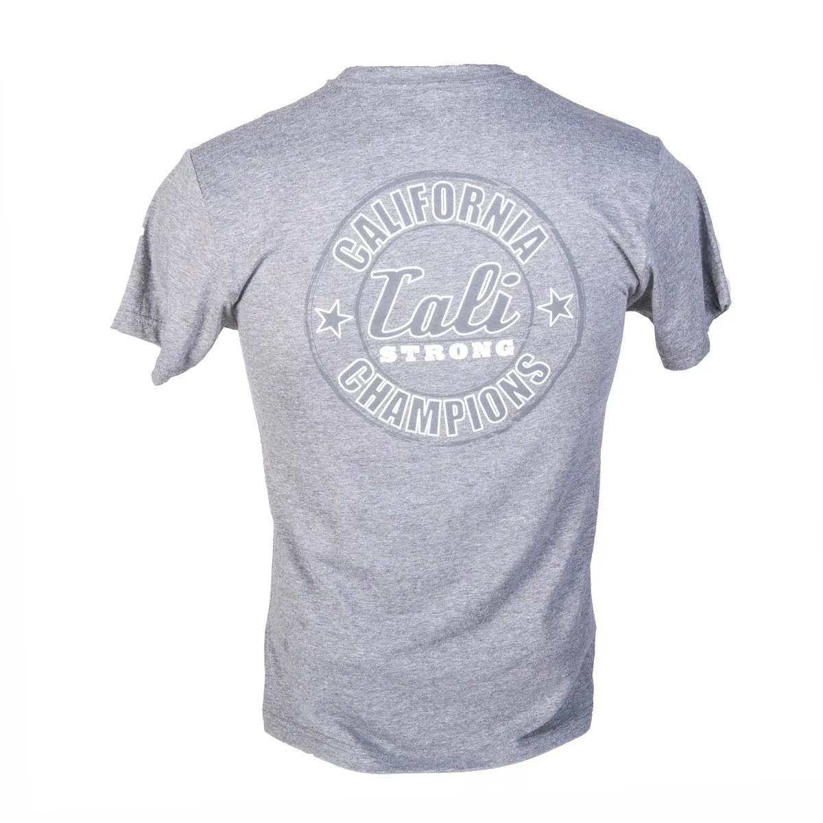 CALI Strong Word Bear Performance T-shirt Gray Heather Glow in the Dark