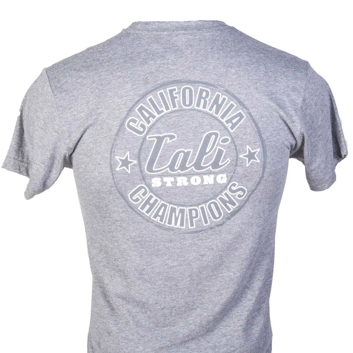 CALI Strong Word Bear Performance T-shirt Gray Heather Glow in the Dark