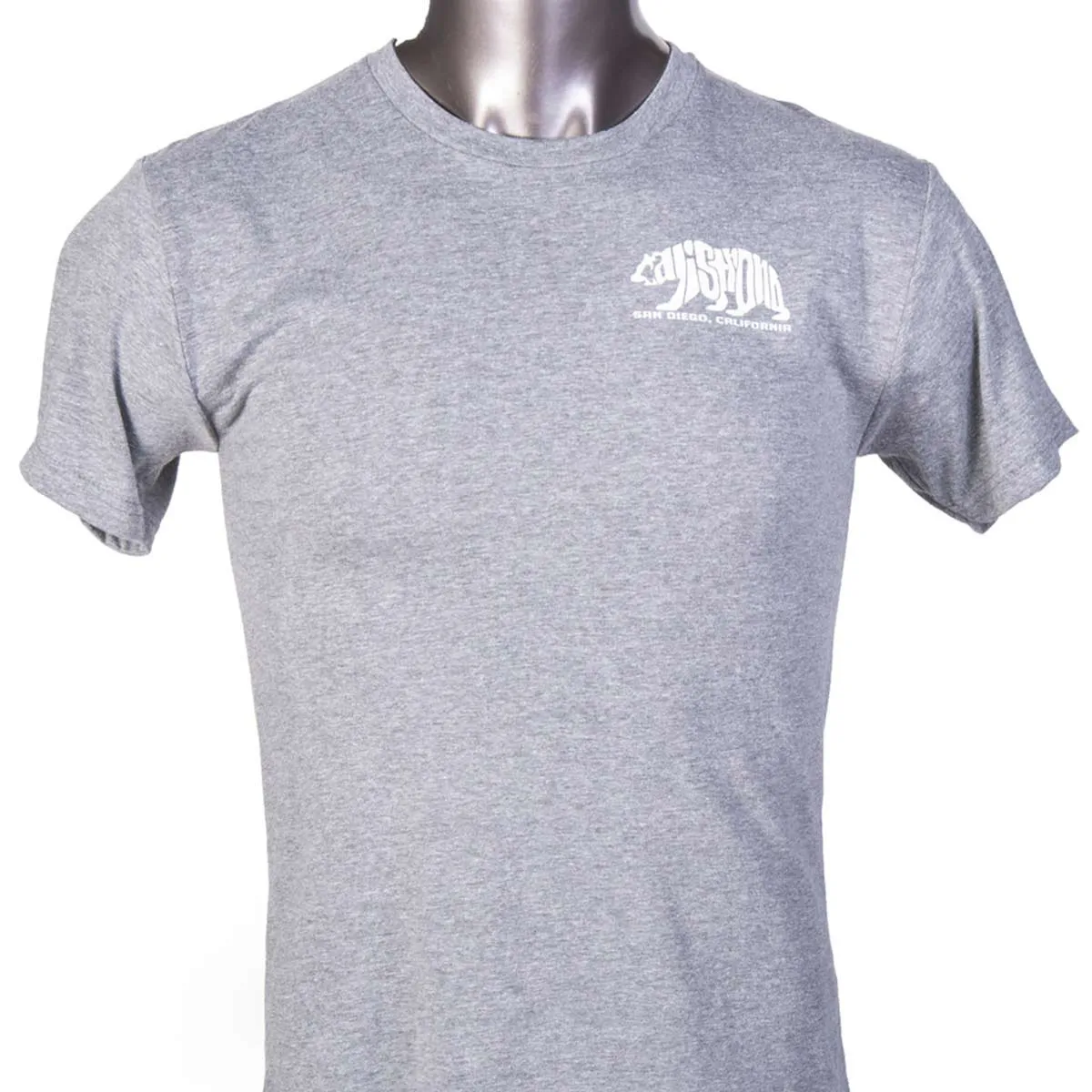 CALI Strong Word Bear Performance T-shirt Gray Heather Glow in the Dark