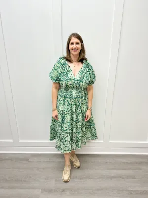 Caroline Dress - Moss Green