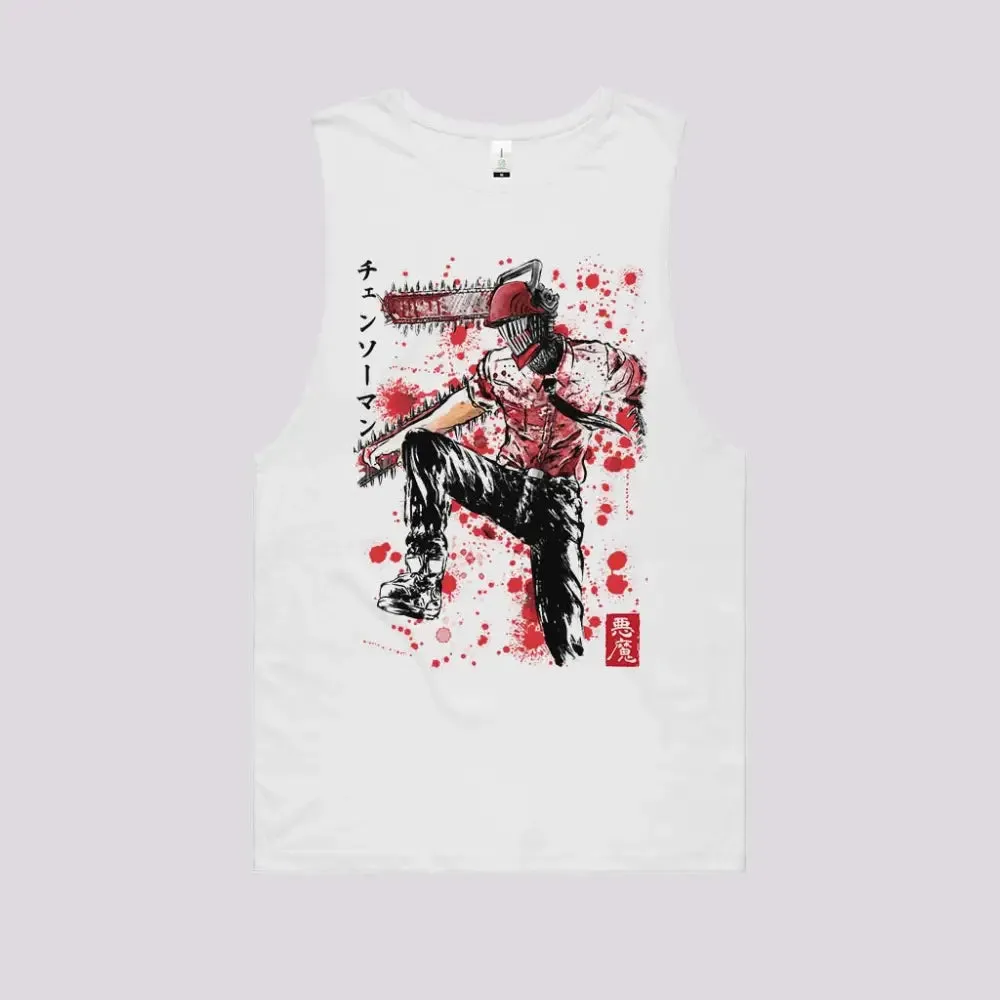 Chainsaw Sumi-e Tank Top