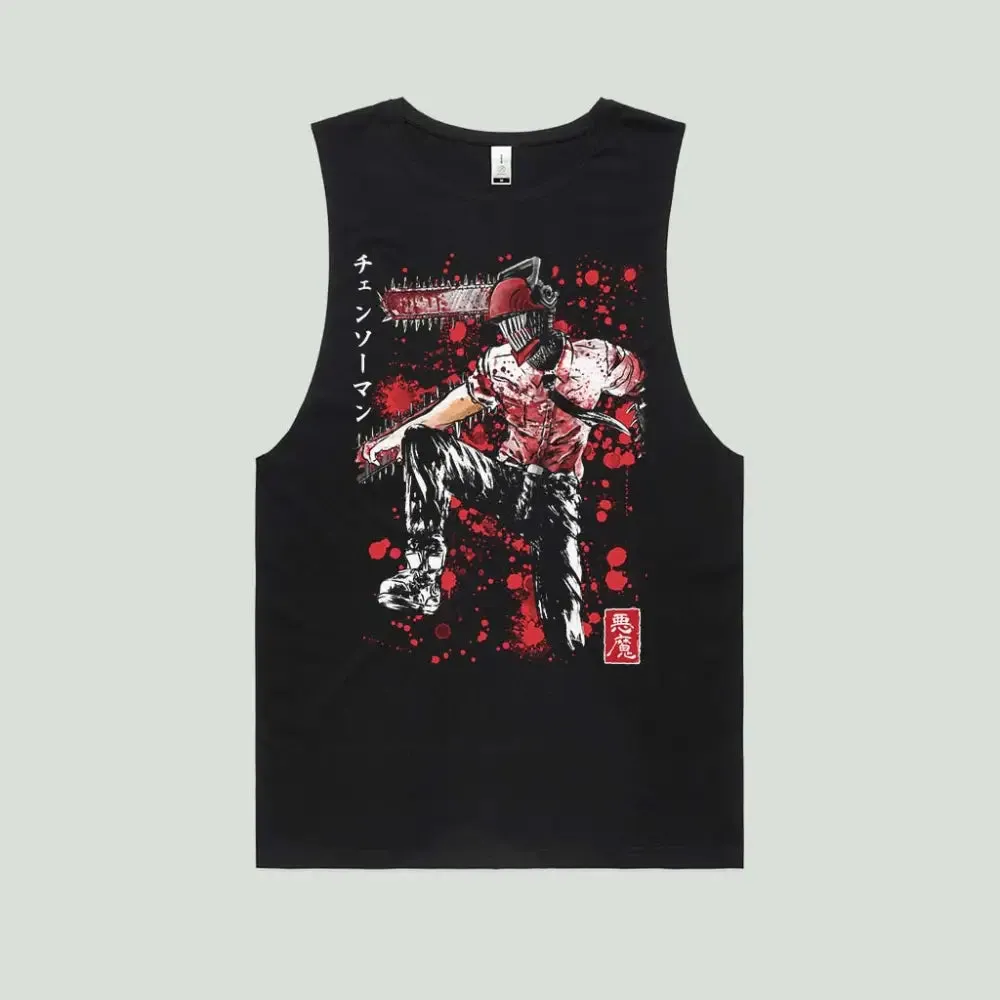 Chainsaw Sumi-e Tank Top