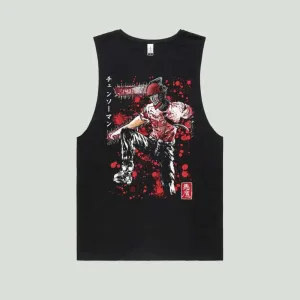 Chainsaw Sumi-e Tank Top