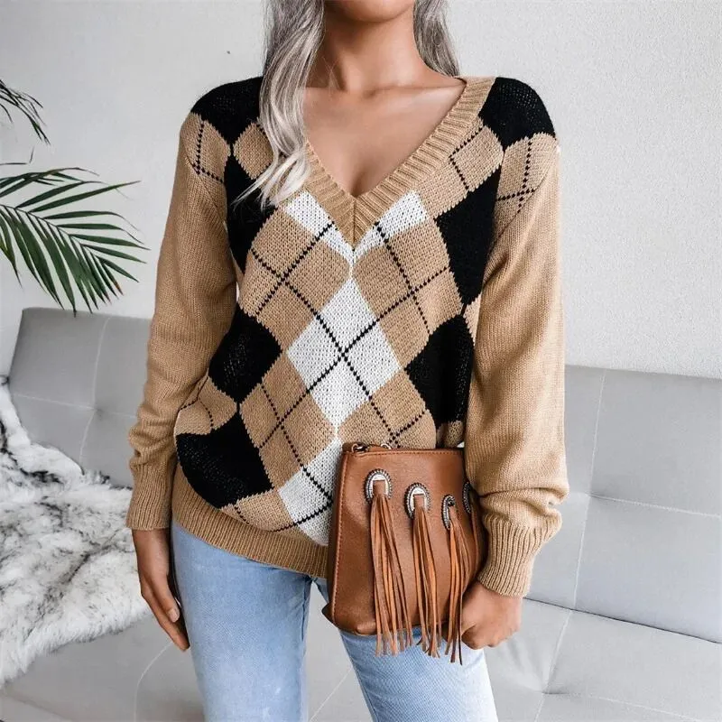 Charlize | Cozy V-Neck Knitted Sweater