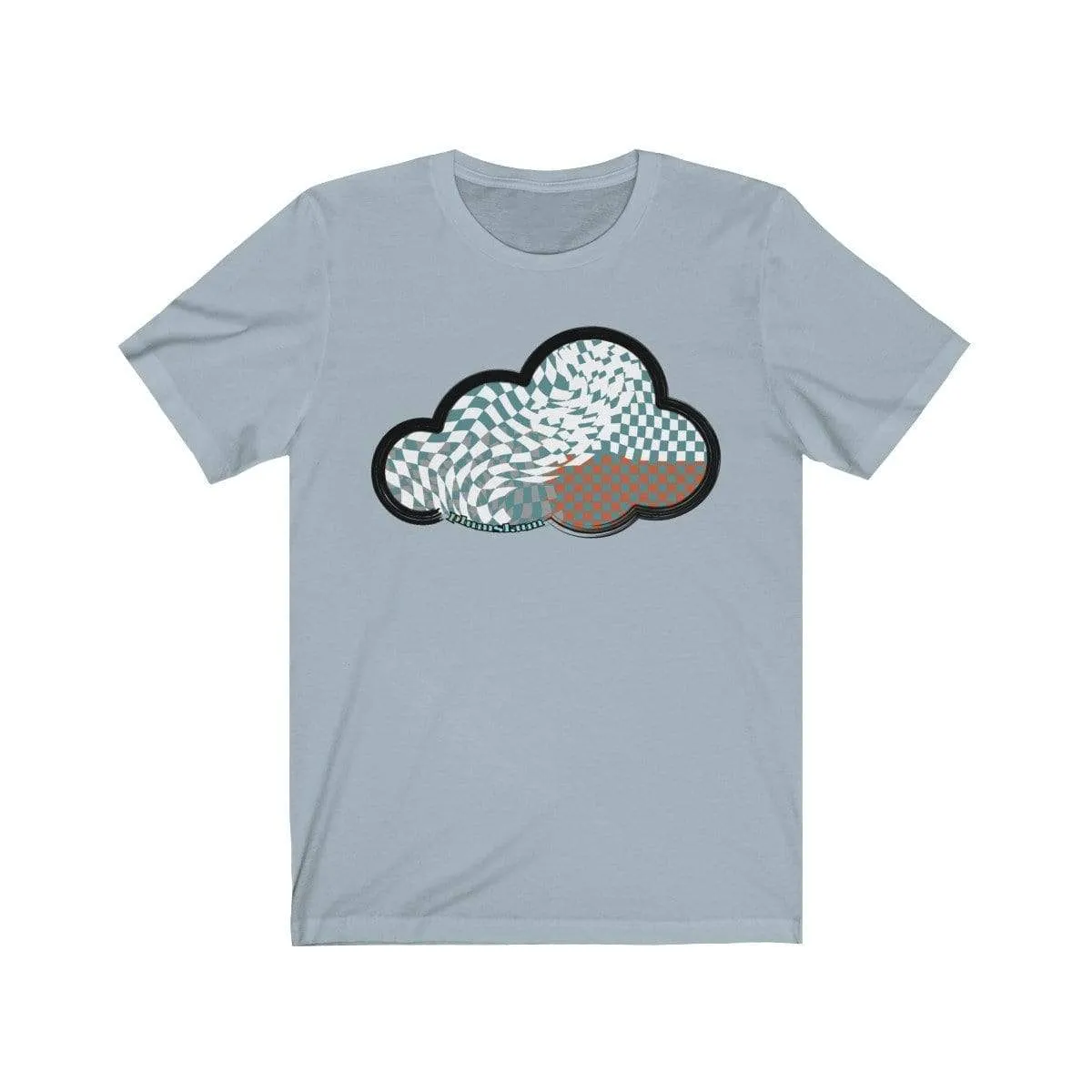 Checker Art Clouds T-Shirt