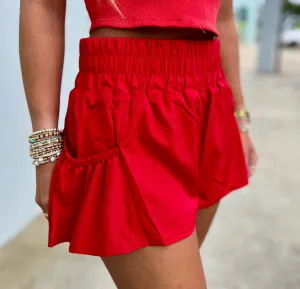 Chic Breeze Shorts , Cherry