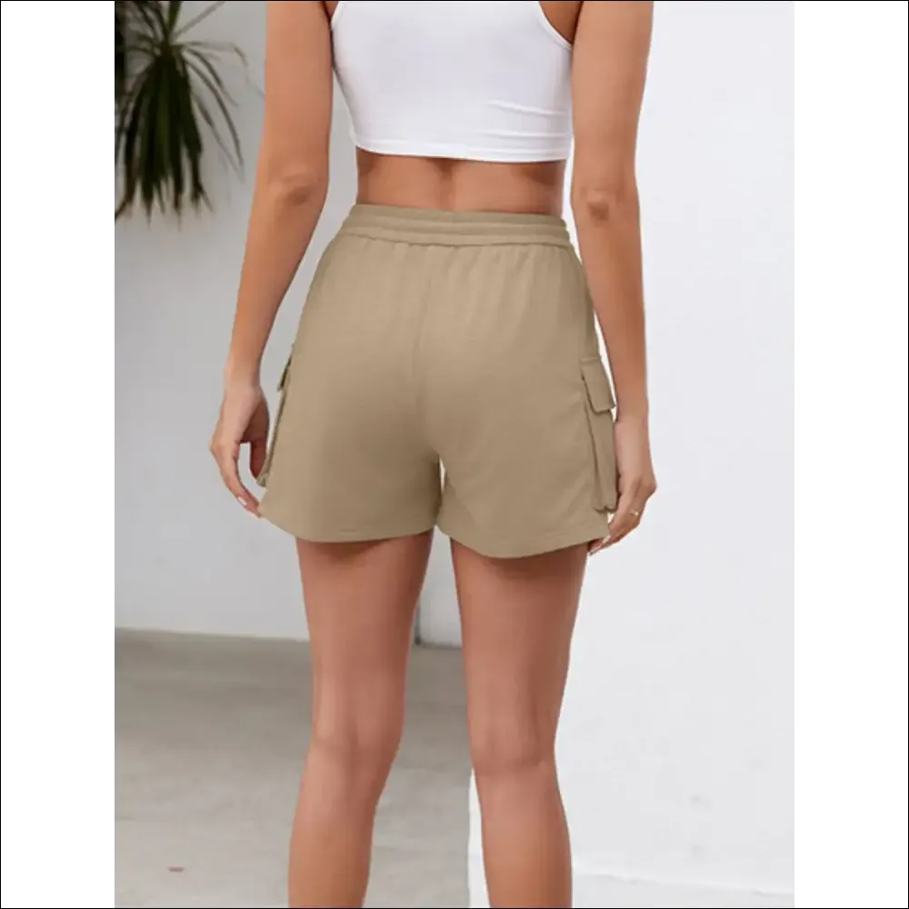 Chic Drawstring Elastic Waist Shorts with Pockets