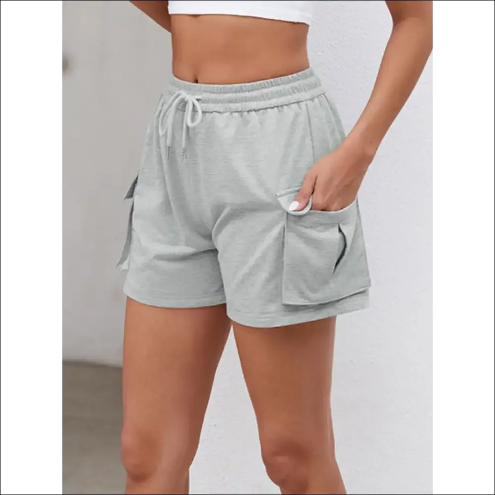 Chic Drawstring Elastic Waist Shorts with Pockets