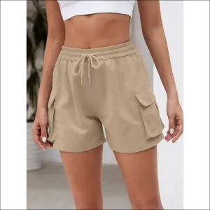 Chic Drawstring Elastic Waist Shorts with Pockets