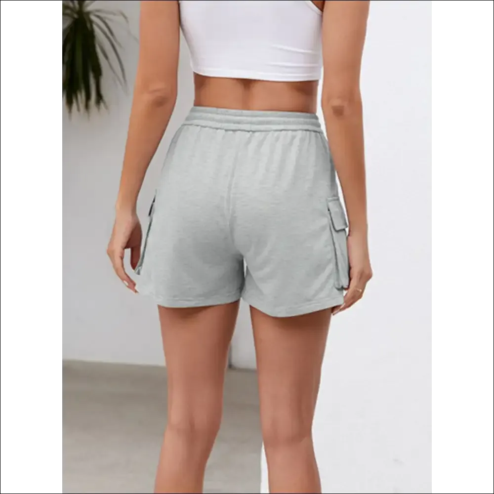 Chic Drawstring Elastic Waist Shorts with Pockets