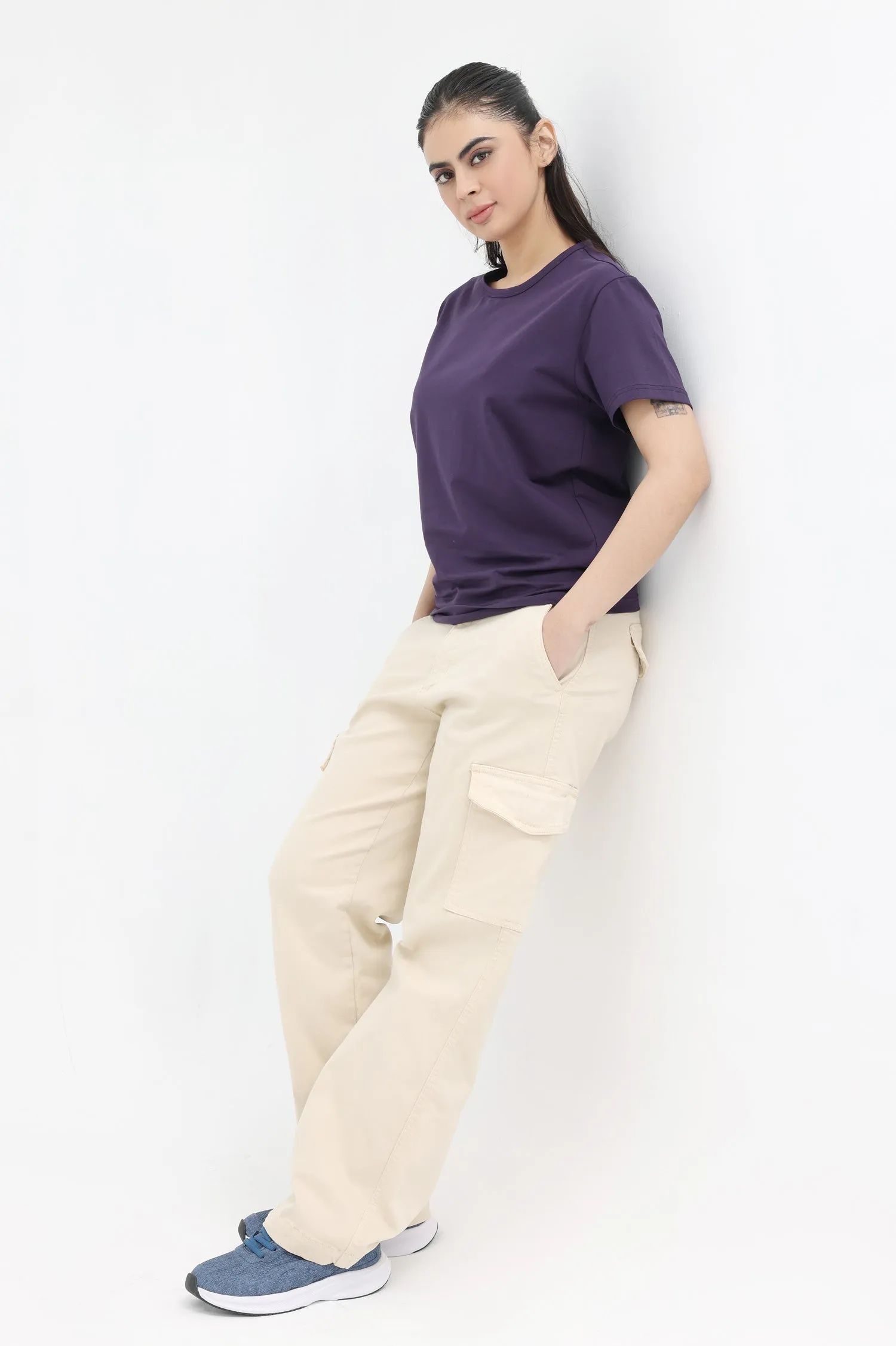 CLASSIC FIT ESSENTIAL TEE-PURPLE
