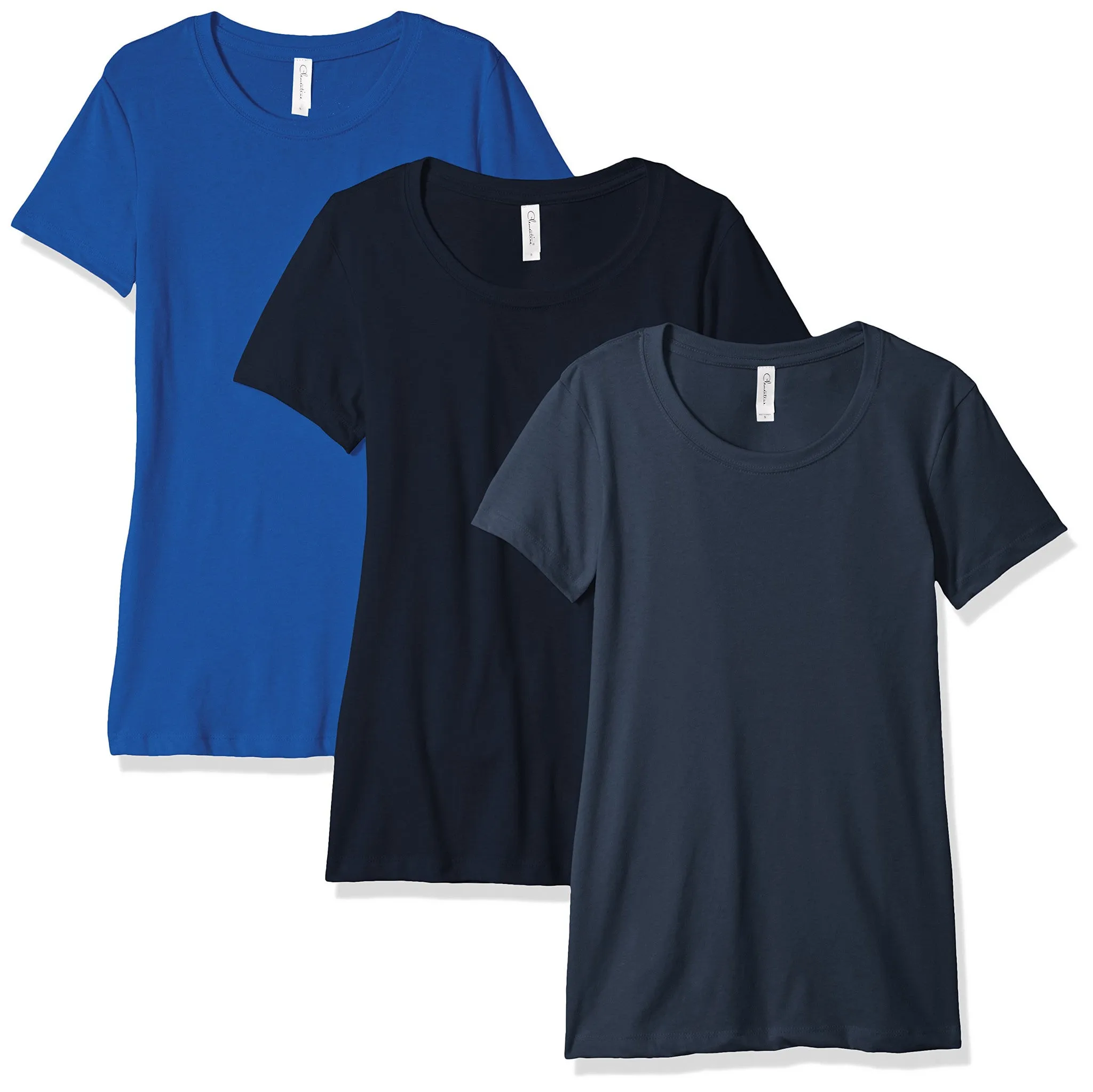 Clementine Women's Petite Plus Ideal Crew Neck Tee (Pack of 3)