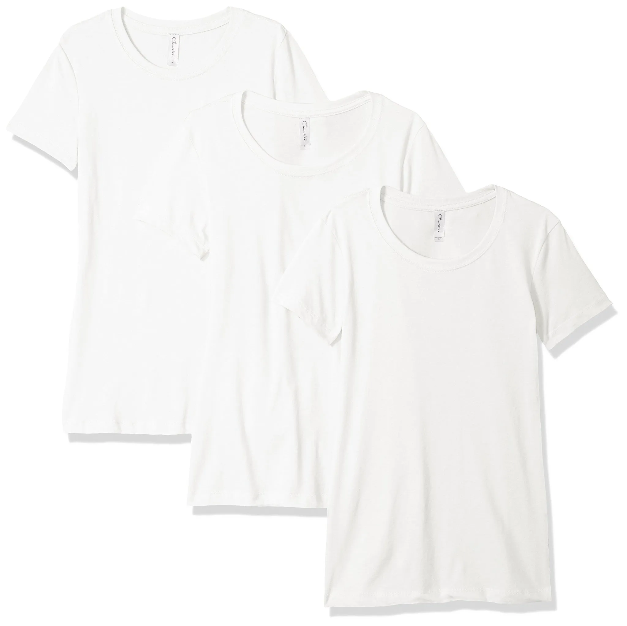 Clementine Women's Petite Plus Ideal Crew Neck Tee (Pack of 3)