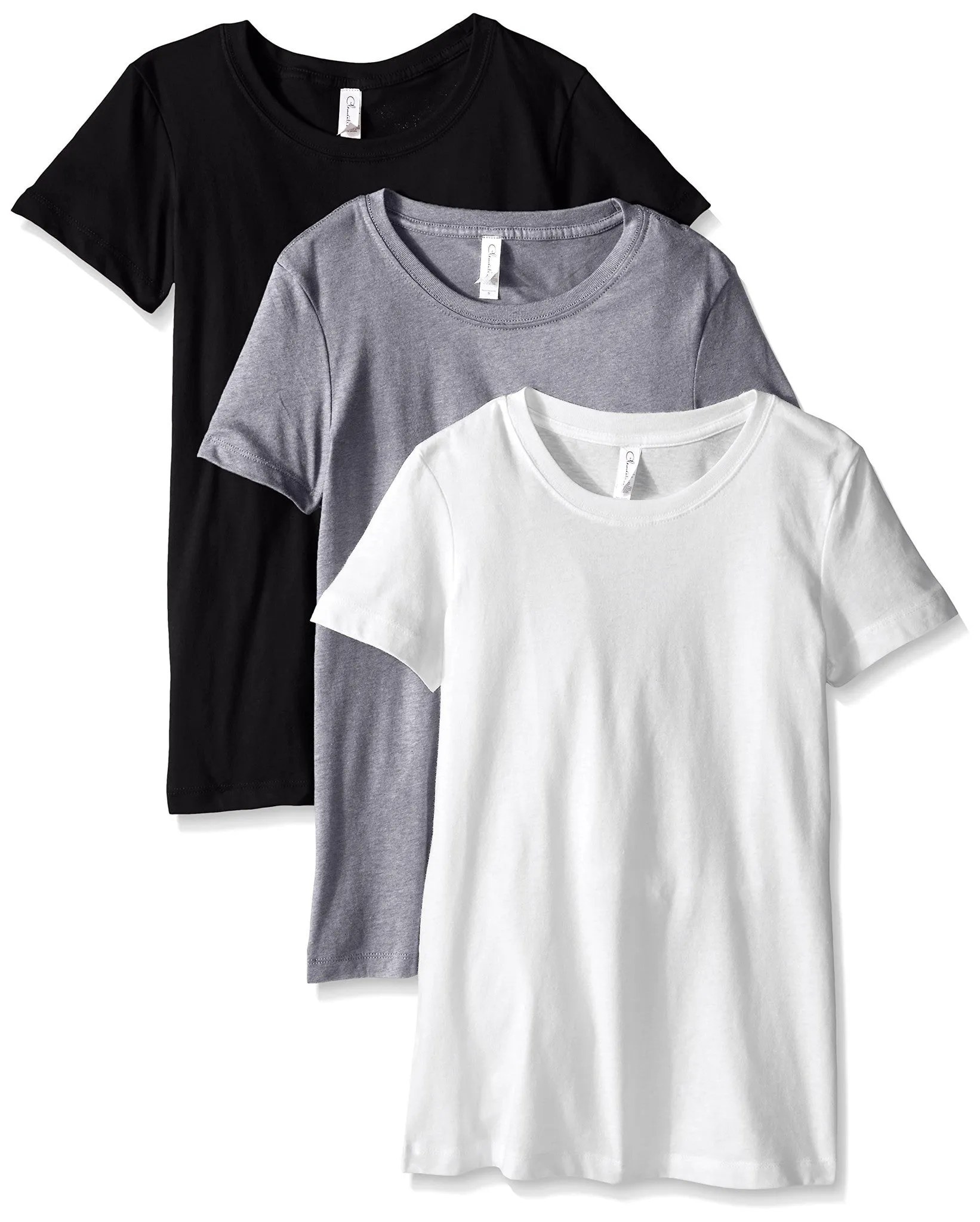 Clementine Women's Petite Plus Ideal Crew Neck Tee (Pack of 3)