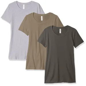 Clementine Women's Petite Plus Ideal Crew Neck Tee (Pack of 3)