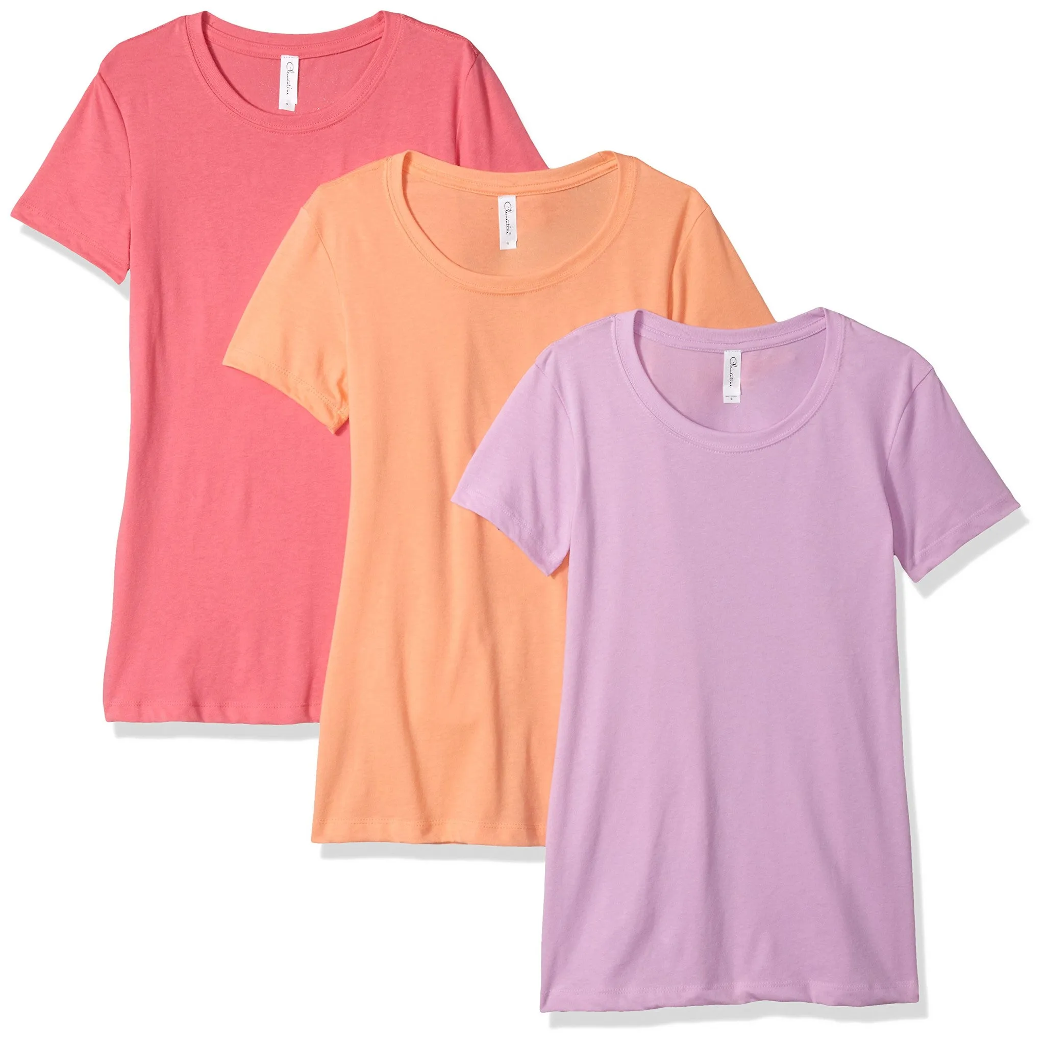 Clementine Women's Petite Plus Ideal Crew Neck Tee (Pack of 3)