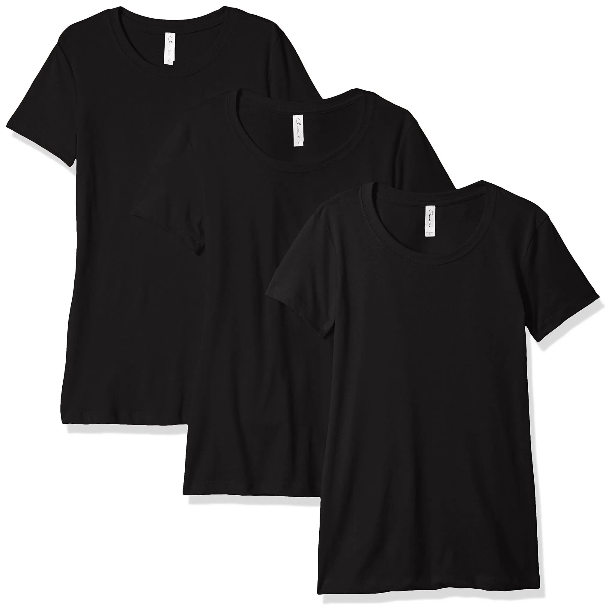 Clementine Women's Petite Plus Ideal Crew Neck Tee (Pack of 3)